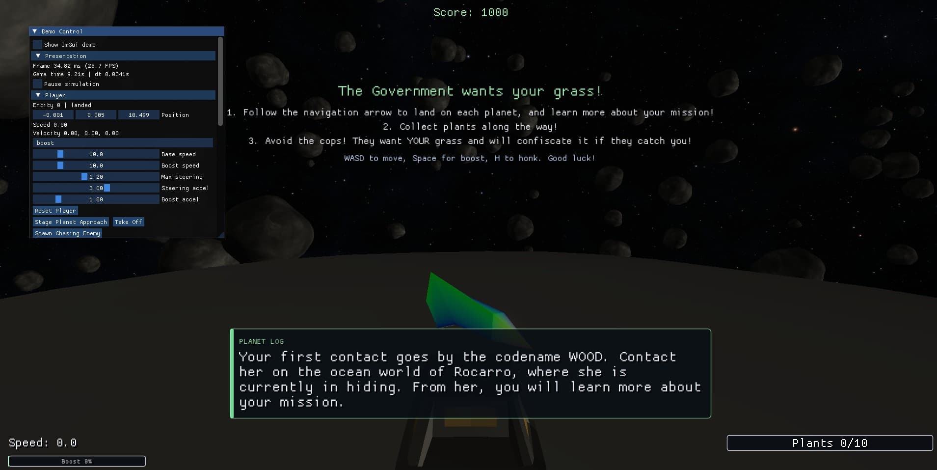The game's title screen